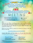 General Membership Meeting July 19