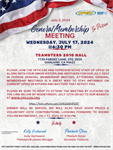General membership meeting July 17, 2024